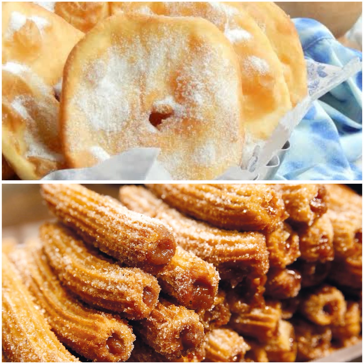 Churros, tortas fritas y sabores tradicionales en la feria gastronómica